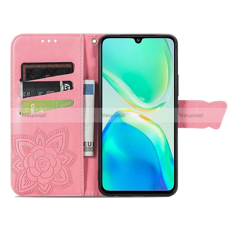 Leather Case Stands Butterfly Flip Cover Holder for Vivo T1 5G