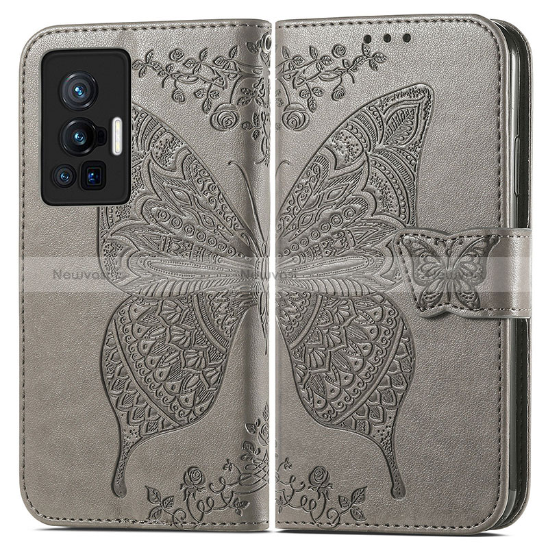 Leather Case Stands Butterfly Flip Cover Holder for Vivo X70 Pro 5G