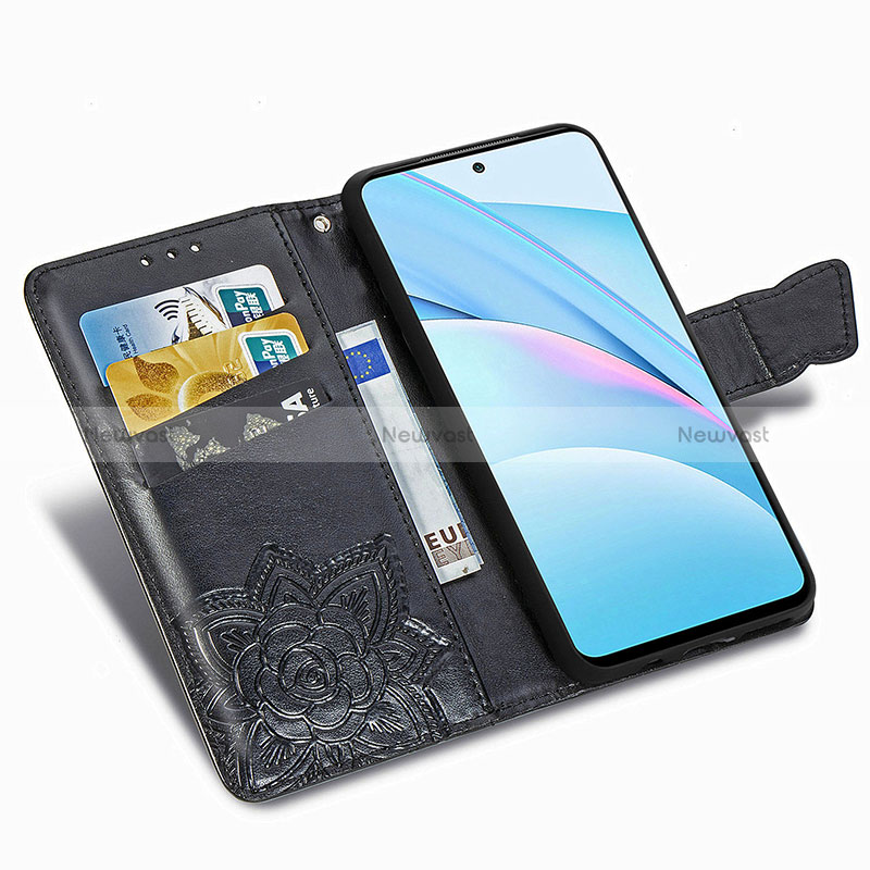 Leather Case Stands Butterfly Flip Cover Holder for Xiaomi Mi 10T Lite 5G
