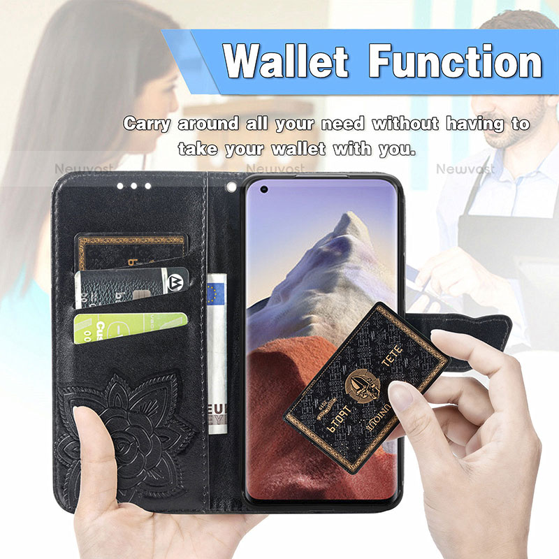 Leather Case Stands Butterfly Flip Cover Holder for Xiaomi Mi 11 Ultra 5G