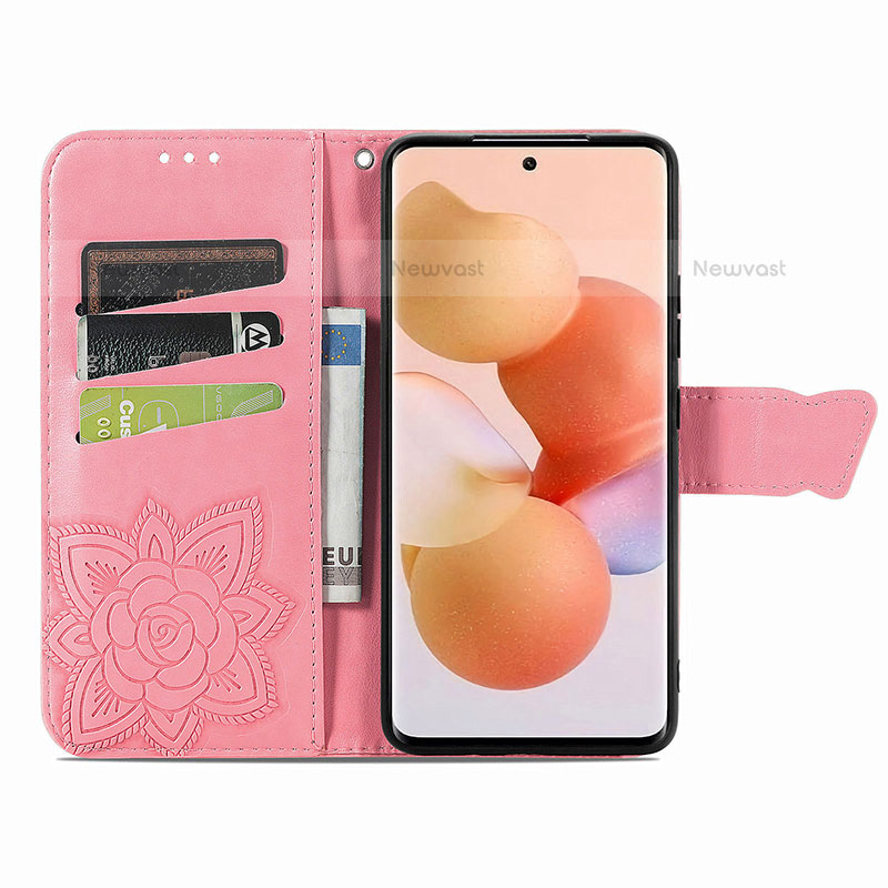 Leather Case Stands Butterfly Flip Cover Holder for Xiaomi Mi 12S 5G