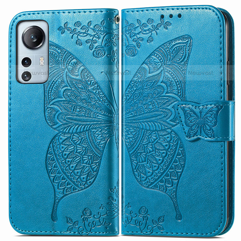 Leather Case Stands Butterfly Flip Cover Holder for Xiaomi Mi 12S Pro 5G