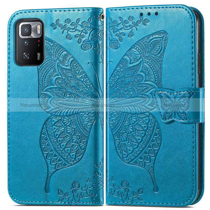 Leather Case Stands Butterfly Flip Cover Holder for Xiaomi Poco X3 GT 5G