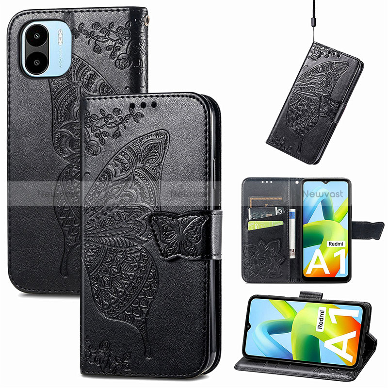 Leather Case Stands Butterfly Flip Cover Holder for Xiaomi Redmi A1