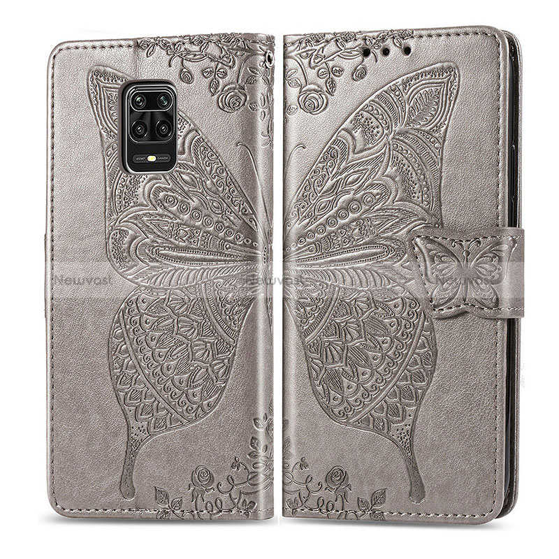Leather Case Stands Butterfly Flip Cover Holder for Xiaomi Redmi Note 9 Pro Max