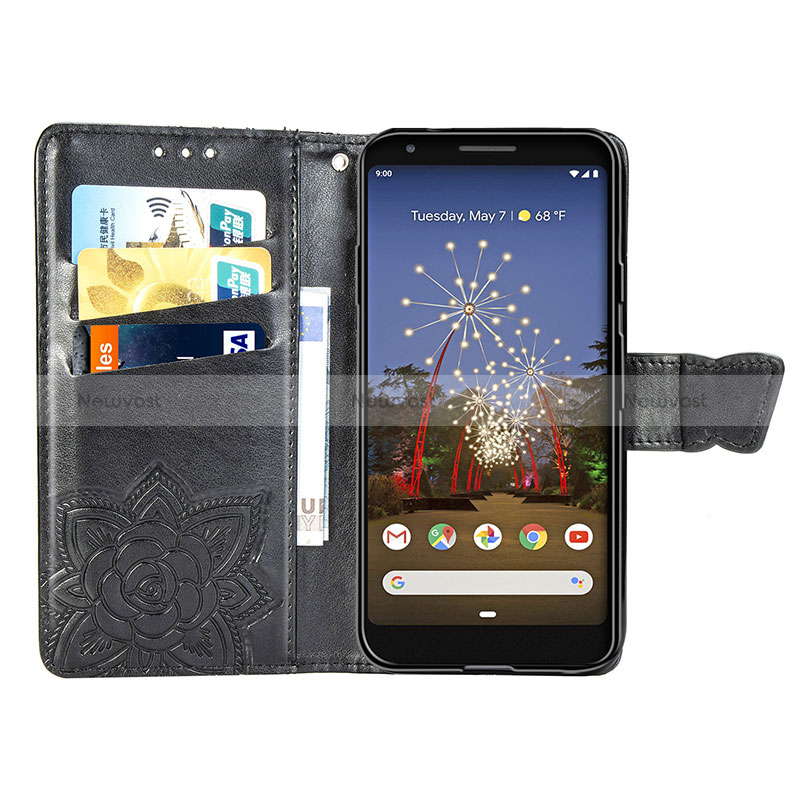 Leather Case Stands Butterfly Flip Cover Holder S01D for Google Pixel 3a XL