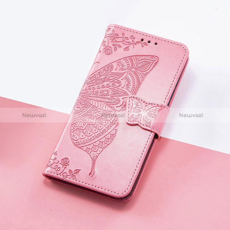 Leather Case Stands Butterfly Flip Cover Holder S01D for Google Pixel 4a