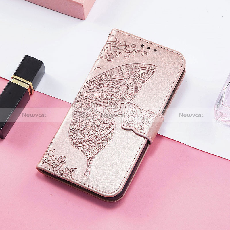 Leather Case Stands Butterfly Flip Cover Holder S01D for Samsung Galaxy M13 5G