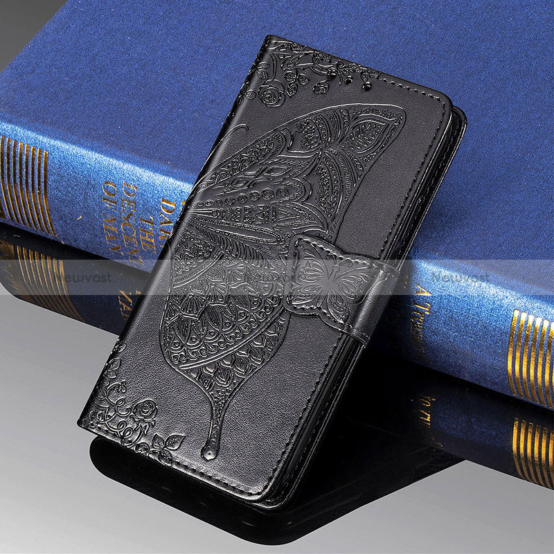 Leather Case Stands Butterfly Flip Cover Holder S01D for Samsung Galaxy S24 Ultra 5G