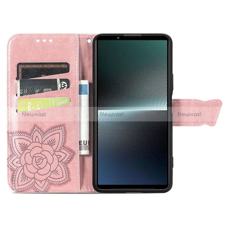 Leather Case Stands Butterfly Flip Cover Holder S01D for Sony Xperia 1 V