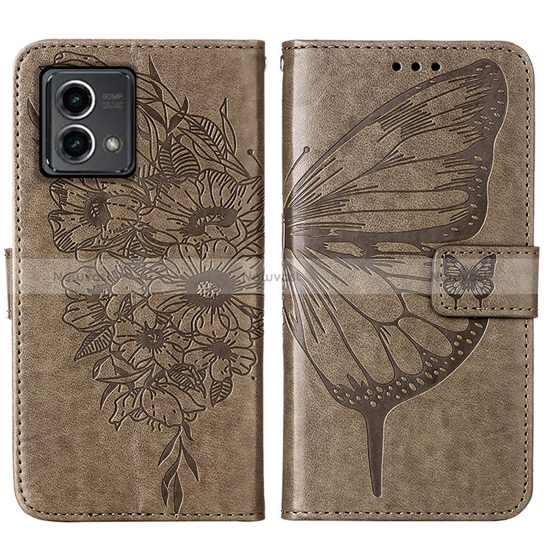 Leather Case Stands Butterfly Flip Cover Holder Y01B for Motorola Moto G Stylus (2023) 4G