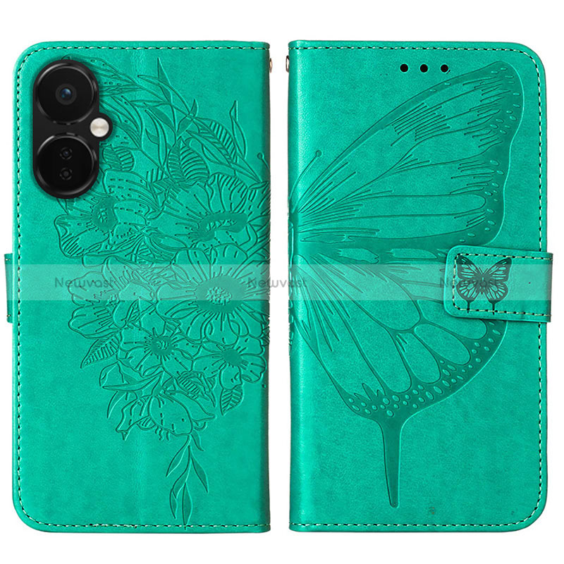 Leather Case Stands Butterfly Flip Cover Holder Y01B for OnePlus Nord N30 5G