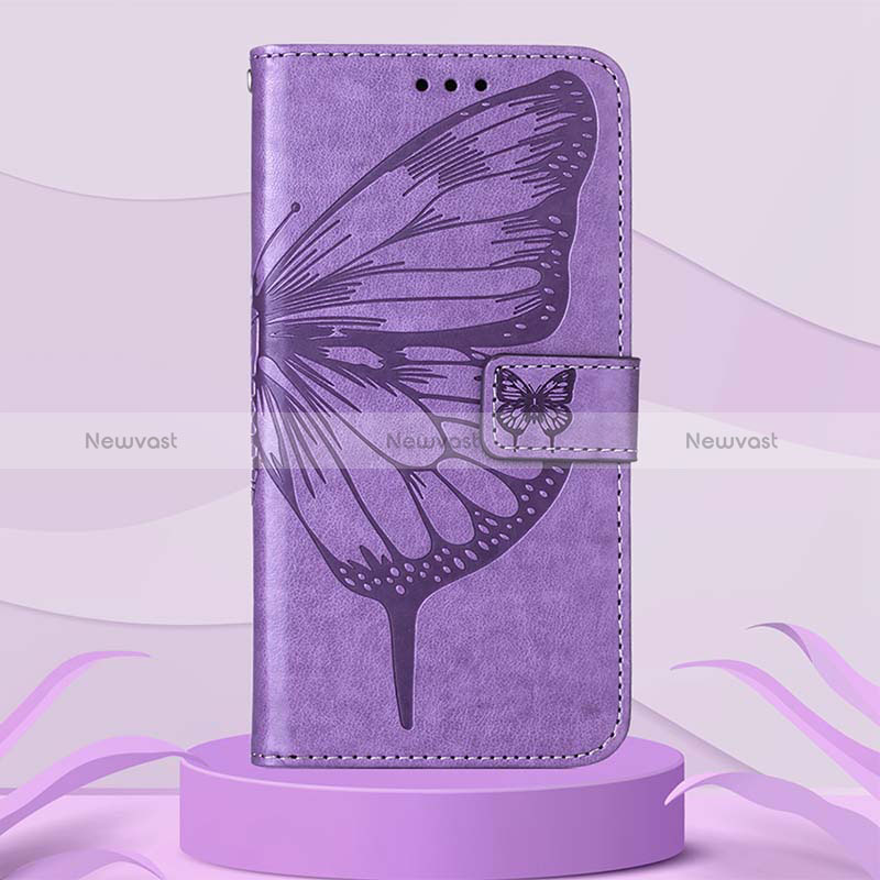 Leather Case Stands Butterfly Flip Cover Holder Y01B for Oppo Reno7 5G