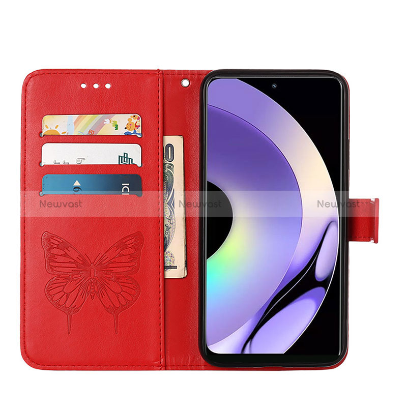 Leather Case Stands Butterfly Flip Cover Holder Y01B for Realme 10 Pro 5G