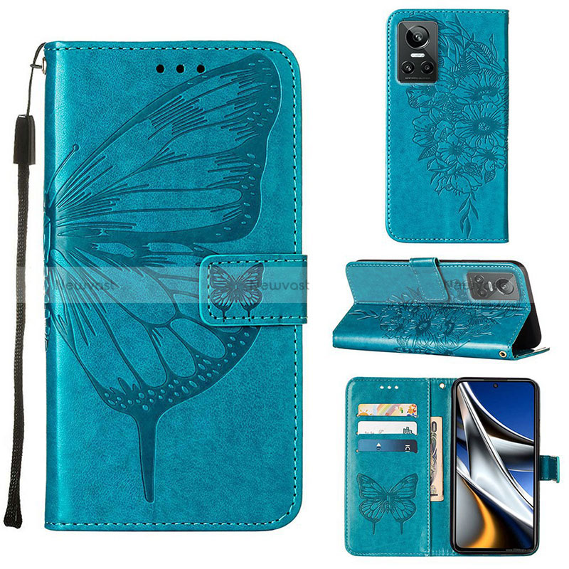 Leather Case Stands Butterfly Flip Cover Holder Y01B for Realme GT Neo3 5G