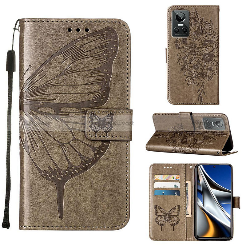 Leather Case Stands Butterfly Flip Cover Holder Y01B for Realme GT Neo3 5G