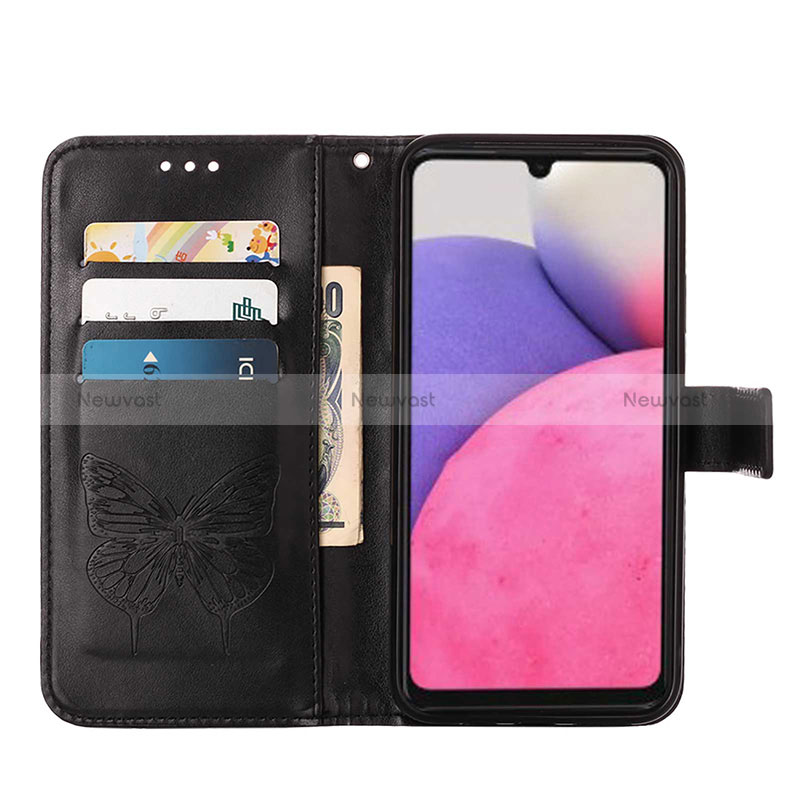 Leather Case Stands Butterfly Flip Cover Holder Y01B for Samsung Galaxy A33 5G