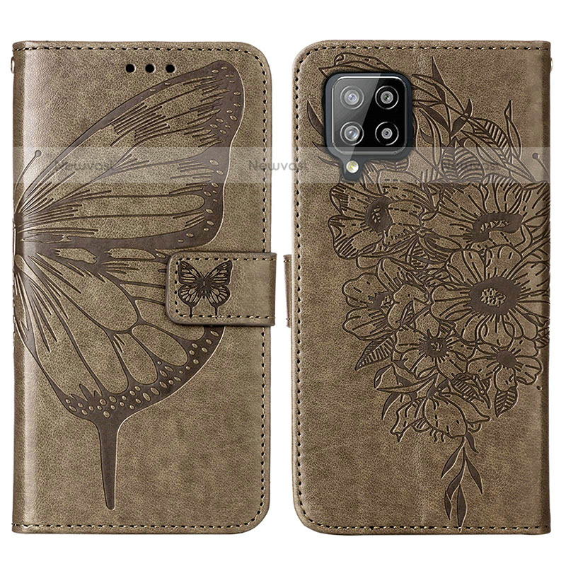 Leather Case Stands Butterfly Flip Cover Holder Y01B for Samsung Galaxy A42 5G