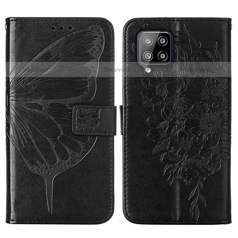 Leather Case Stands Butterfly Flip Cover Holder Y01B for Samsung Galaxy A42 5G