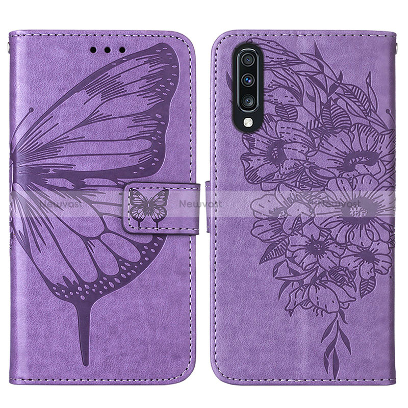 Leather Case Stands Butterfly Flip Cover Holder Y01B for Samsung Galaxy A50