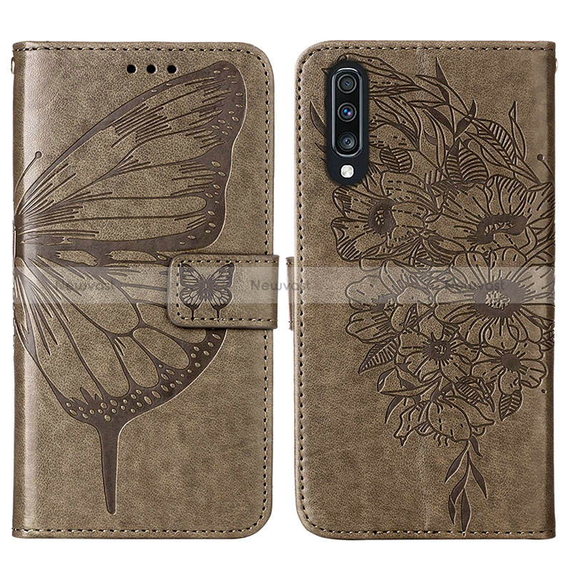 Leather Case Stands Butterfly Flip Cover Holder Y01B for Samsung Galaxy A50