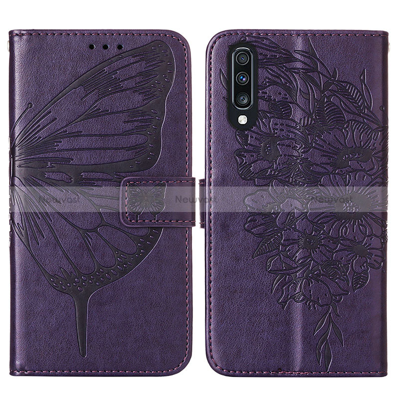 Leather Case Stands Butterfly Flip Cover Holder Y01B for Samsung Galaxy A50S