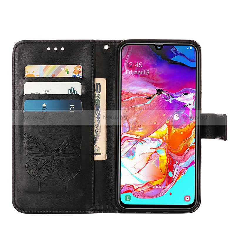 Leather Case Stands Butterfly Flip Cover Holder Y01B for Samsung Galaxy A70