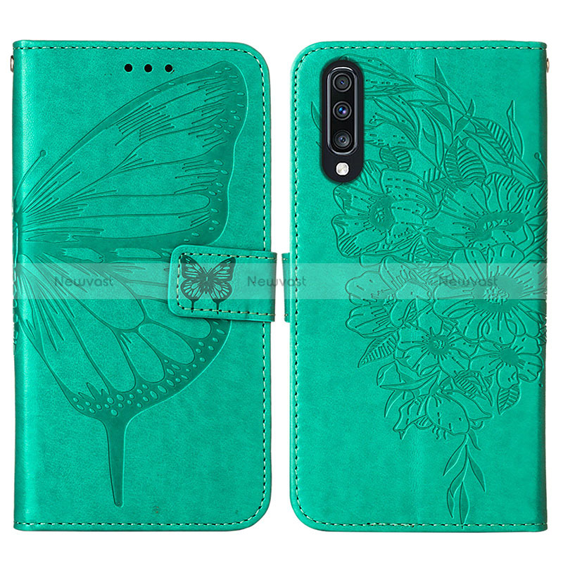 Leather Case Stands Butterfly Flip Cover Holder Y01B for Samsung Galaxy A70S