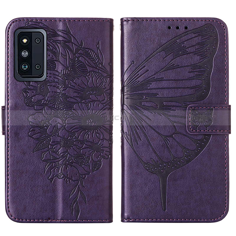 Leather Case Stands Butterfly Flip Cover Holder Y01B for Samsung Galaxy F52 5G