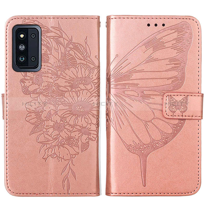 Leather Case Stands Butterfly Flip Cover Holder Y01B for Samsung Galaxy F52 5G