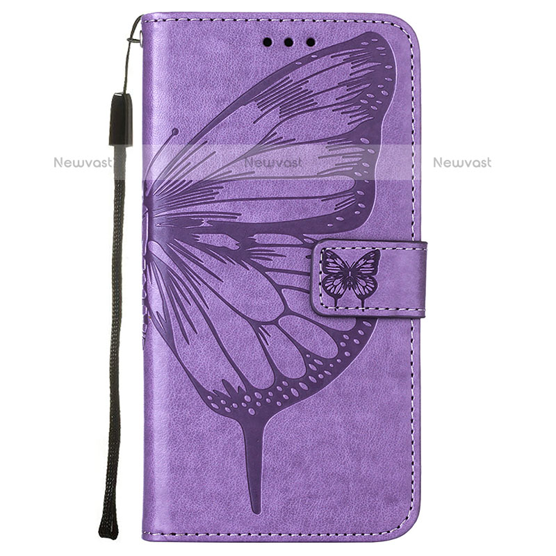 Leather Case Stands Butterfly Flip Cover Holder Y01B for Samsung Galaxy M02