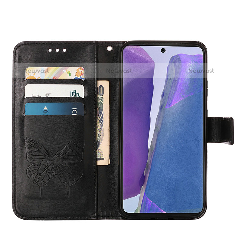 Leather Case Stands Butterfly Flip Cover Holder Y01B for Samsung Galaxy Note 20 5G