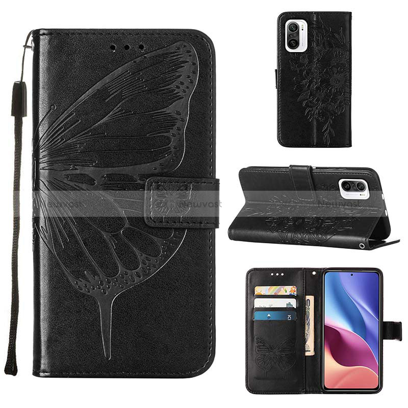 Leather Case Stands Butterfly Flip Cover Holder Y01B for Xiaomi Mi 11X Pro 5G