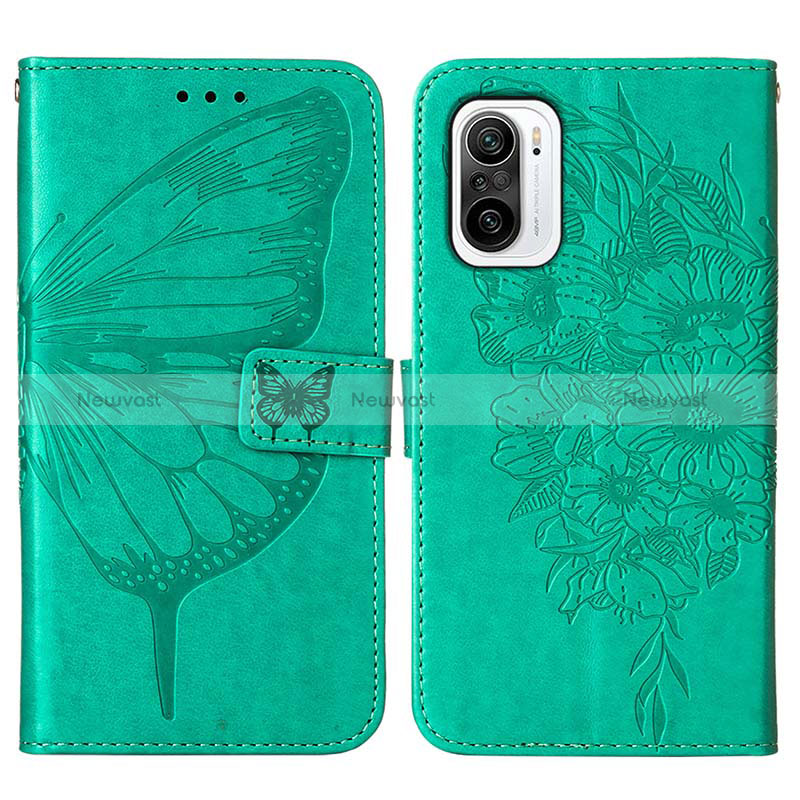 Leather Case Stands Butterfly Flip Cover Holder Y01B for Xiaomi Mi 11X Pro 5G