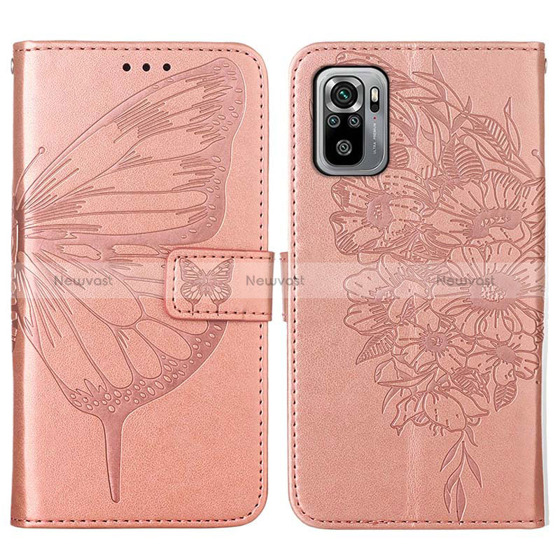 Leather Case Stands Butterfly Flip Cover Holder Y01B for Xiaomi Poco M5S