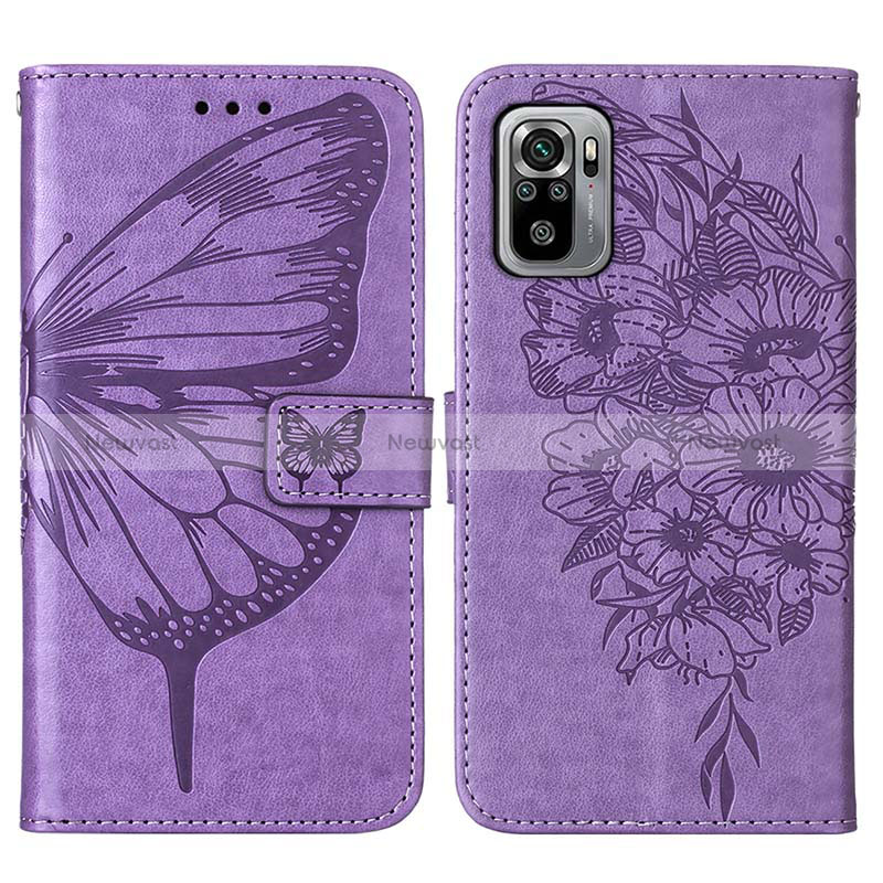 Leather Case Stands Butterfly Flip Cover Holder Y01B for Xiaomi Poco M5S