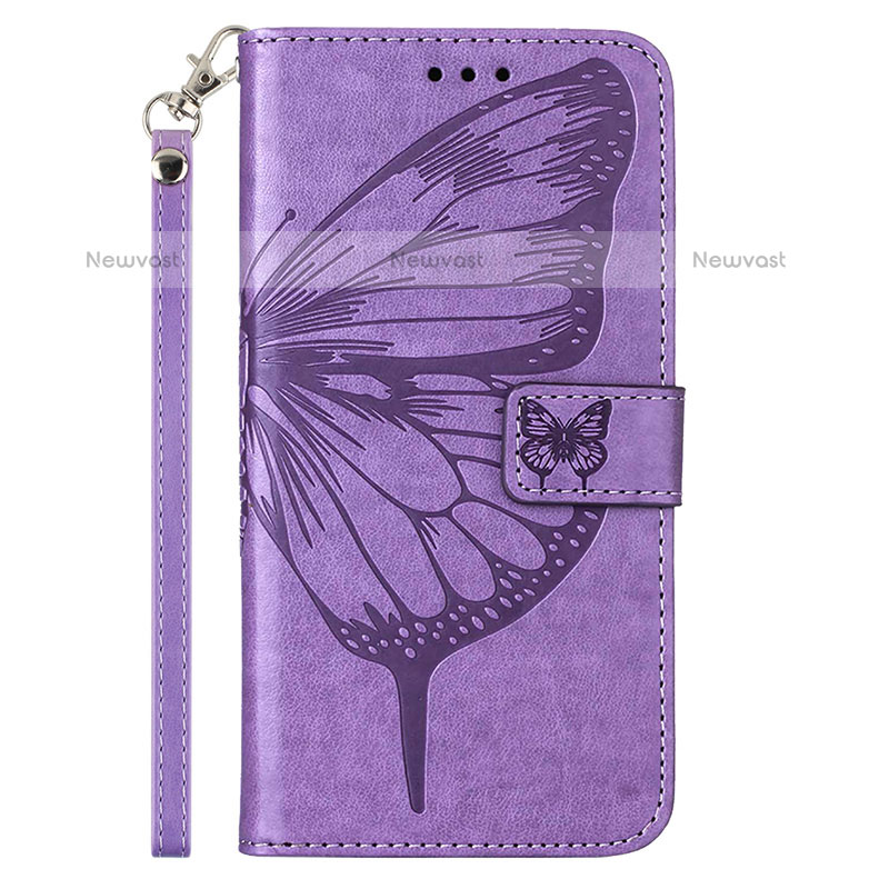 Leather Case Stands Butterfly Flip Cover Holder Y02B for Samsung Galaxy A02s