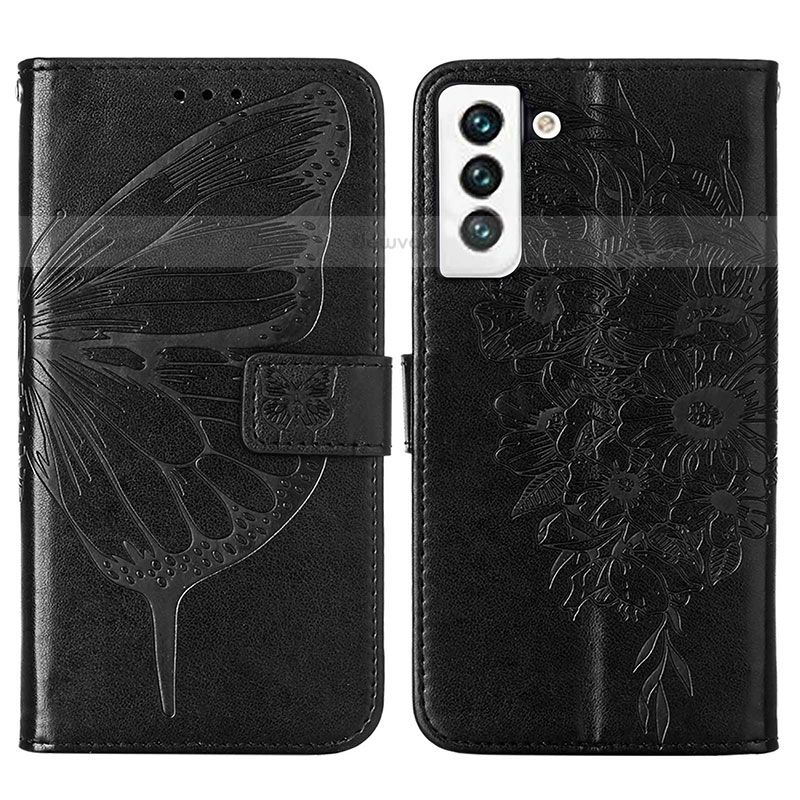 Leather Case Stands Butterfly Flip Cover Holder Y06B for Samsung Galaxy S21 5G