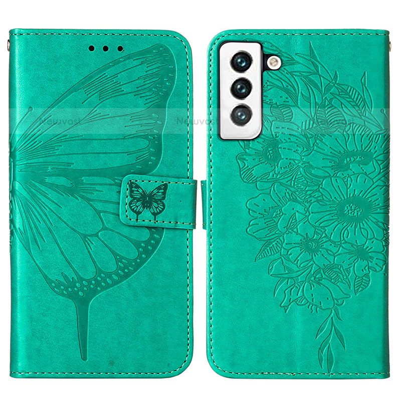 Leather Case Stands Butterfly Flip Cover Holder Y06B for Samsung Galaxy S23 Plus 5G