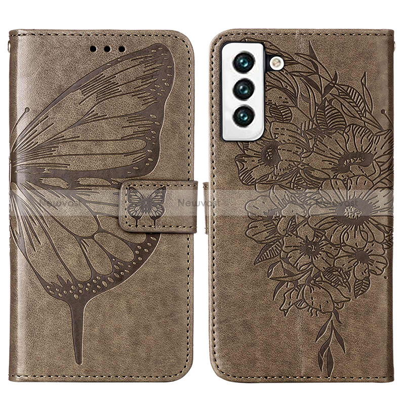 Leather Case Stands Butterfly Flip Cover Holder Y06B for Samsung Galaxy S24 5G
