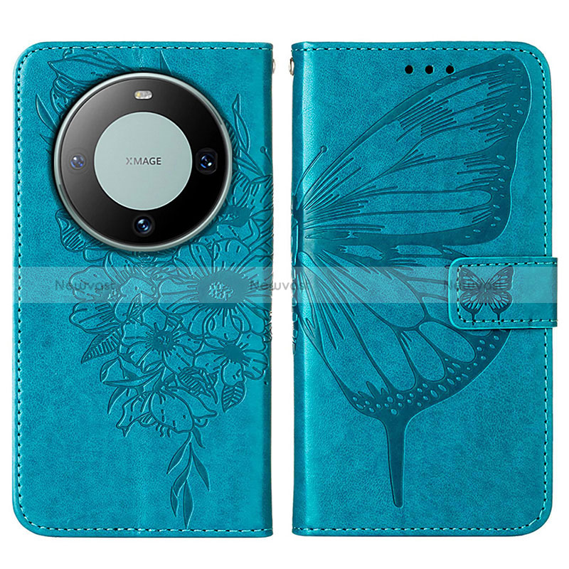 Leather Case Stands Butterfly Flip Cover Holder YB2 for Huawei Mate 60
