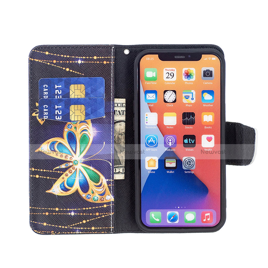 Leather Case Stands Butterfly Flip Cover L07 Holder for Apple iPhone 13 Mini Mixed