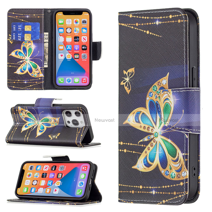 Leather Case Stands Butterfly Flip Cover L07 Holder for Apple iPhone 13 Pro Mixed