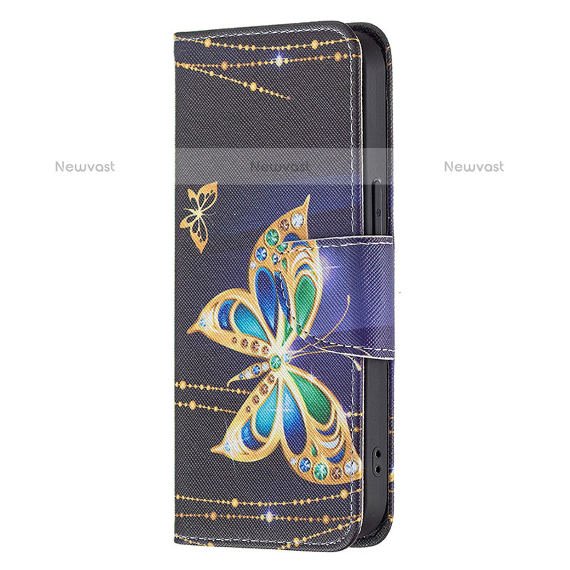 Leather Case Stands Butterfly Flip Cover L07 Holder for Apple iPhone 14 Pro Mixed