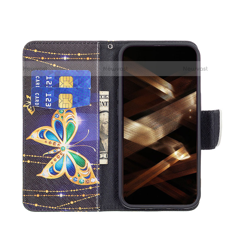 Leather Case Stands Butterfly Flip Cover L07 Holder for Apple iPhone 14 Pro Mixed