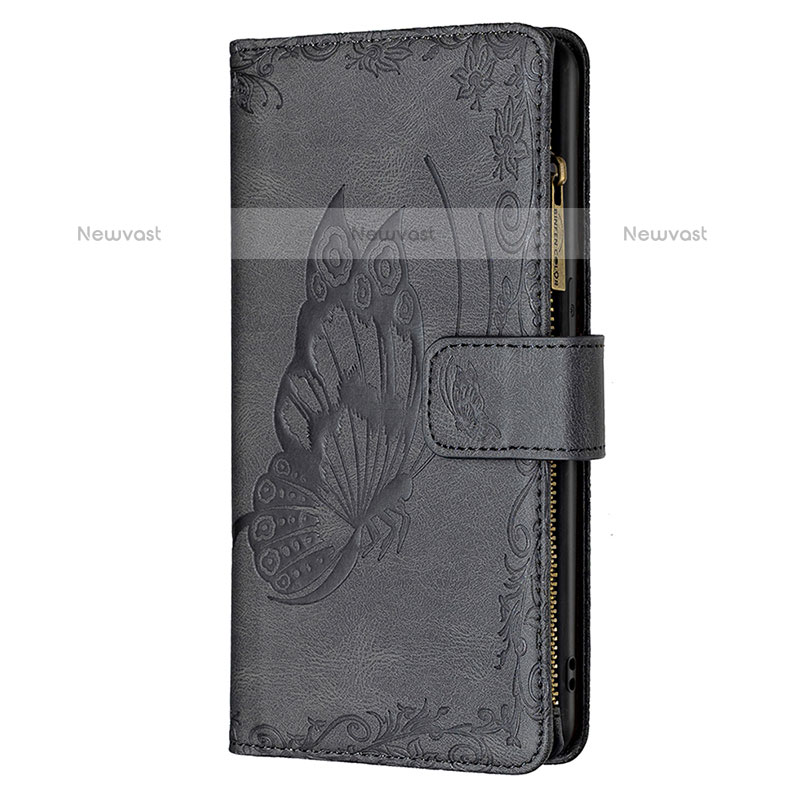 Leather Case Stands Butterfly Flip Cover L08 Holder for Apple iPhone 14 Pro Black