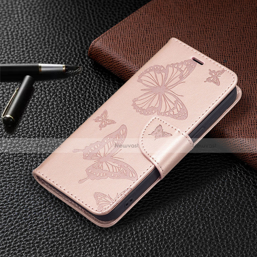 Leather Case Stands Butterfly Flip Cover L09 Holder for Apple iPhone 14 Plus Pink
