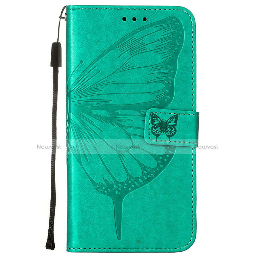 Leather Case Stands Butterfly Flip Cover L10 Holder for Apple iPhone 13 Green