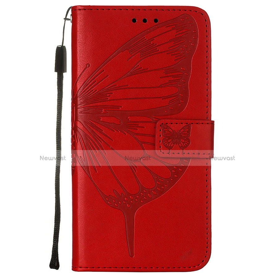 Leather Case Stands Butterfly Flip Cover L10 Holder for Apple iPhone 13 Red