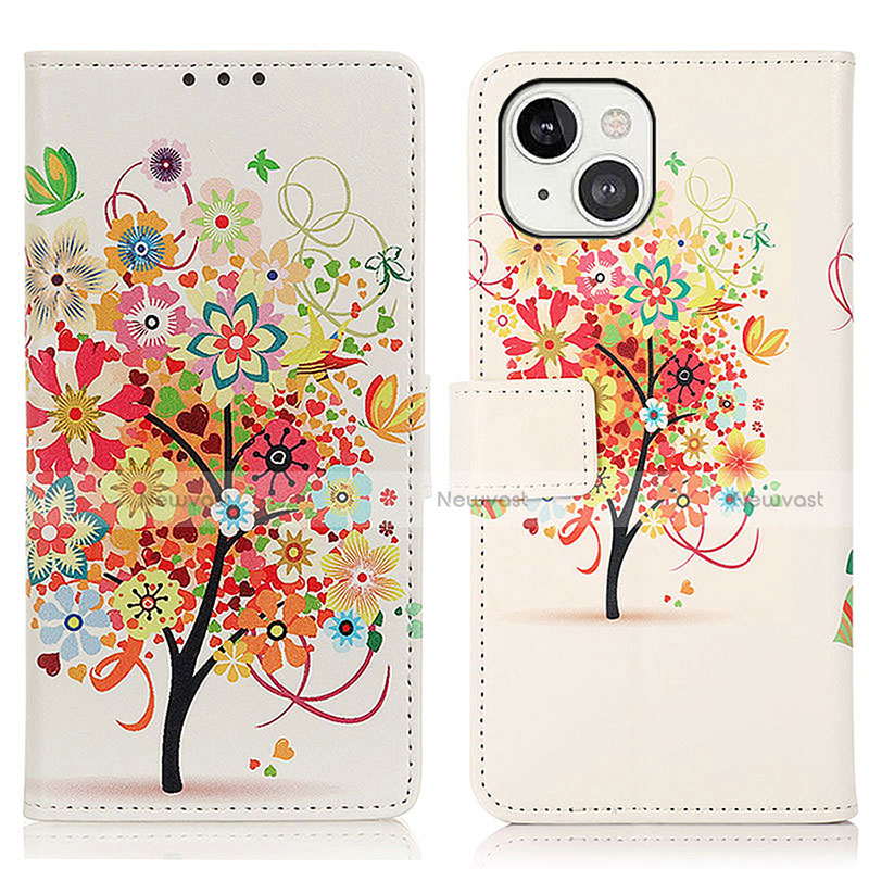 Leather Case Stands Fashionable Pattern Flip Cover A07 Holder for Apple iPhone 13 Mini